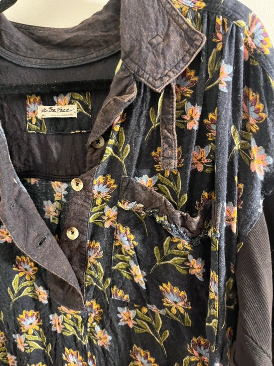 Free People We The Free Summer of Surf Pullover Button Henley Top - Picture 5 of 15